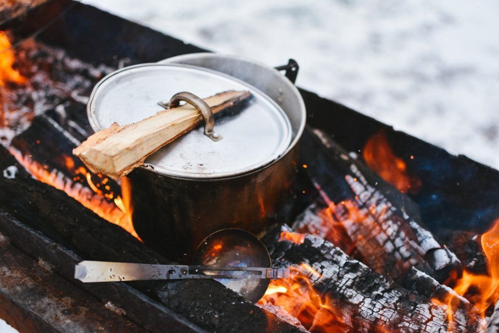 cocina al aire libre en campamentos