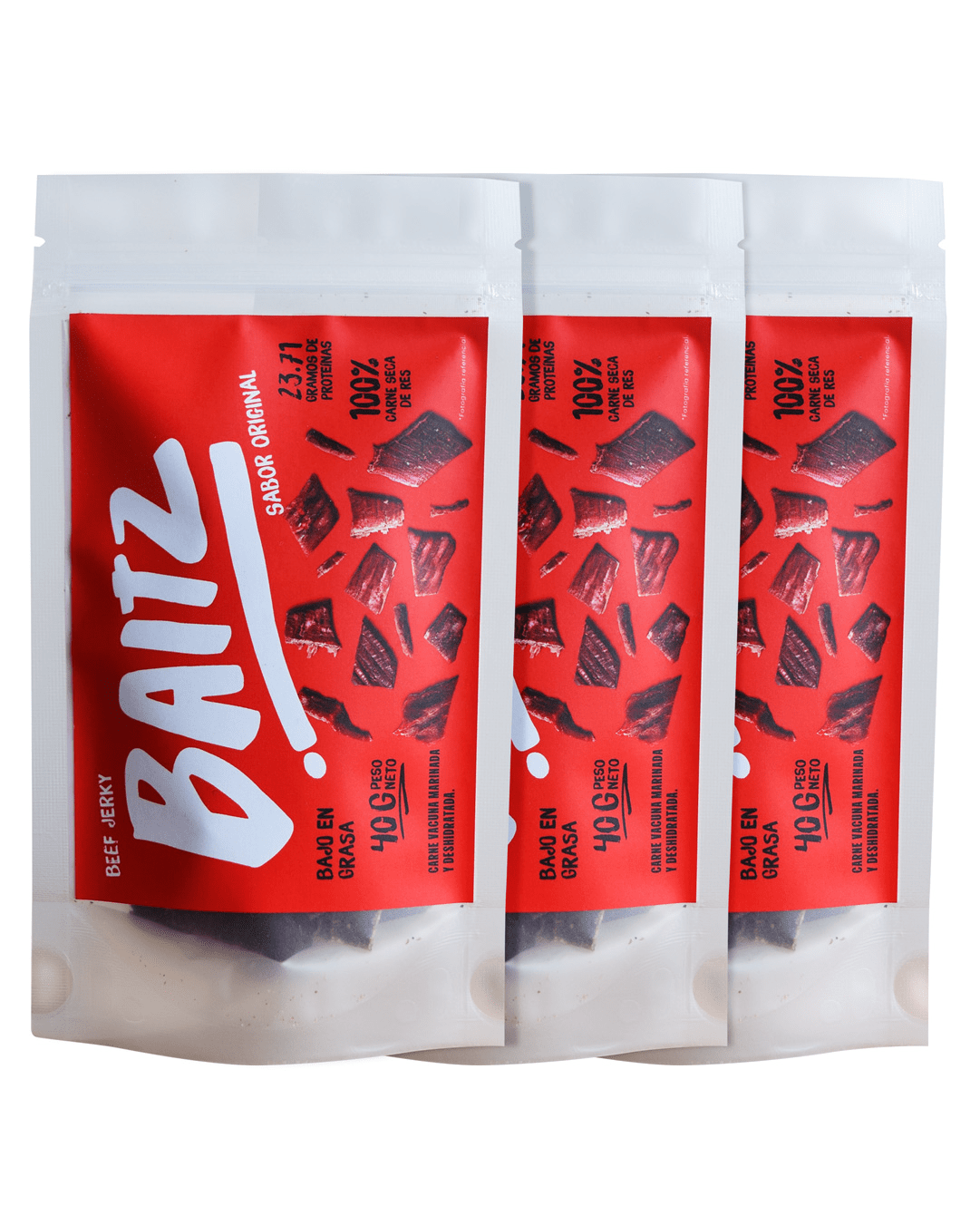 Carne deshidratada Beef Jerky de la marca Baitz