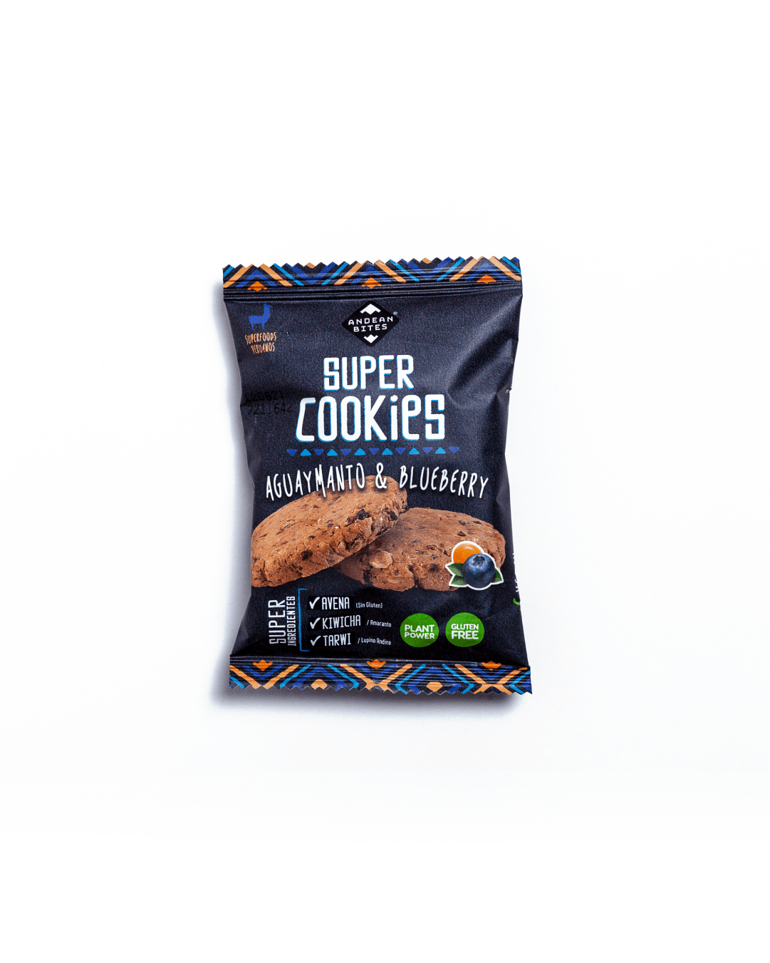 Snacks para viajeros y deportistas_Mesa de trabajo 1 Super cookies aguaymanto y blueberry de Andean Bites