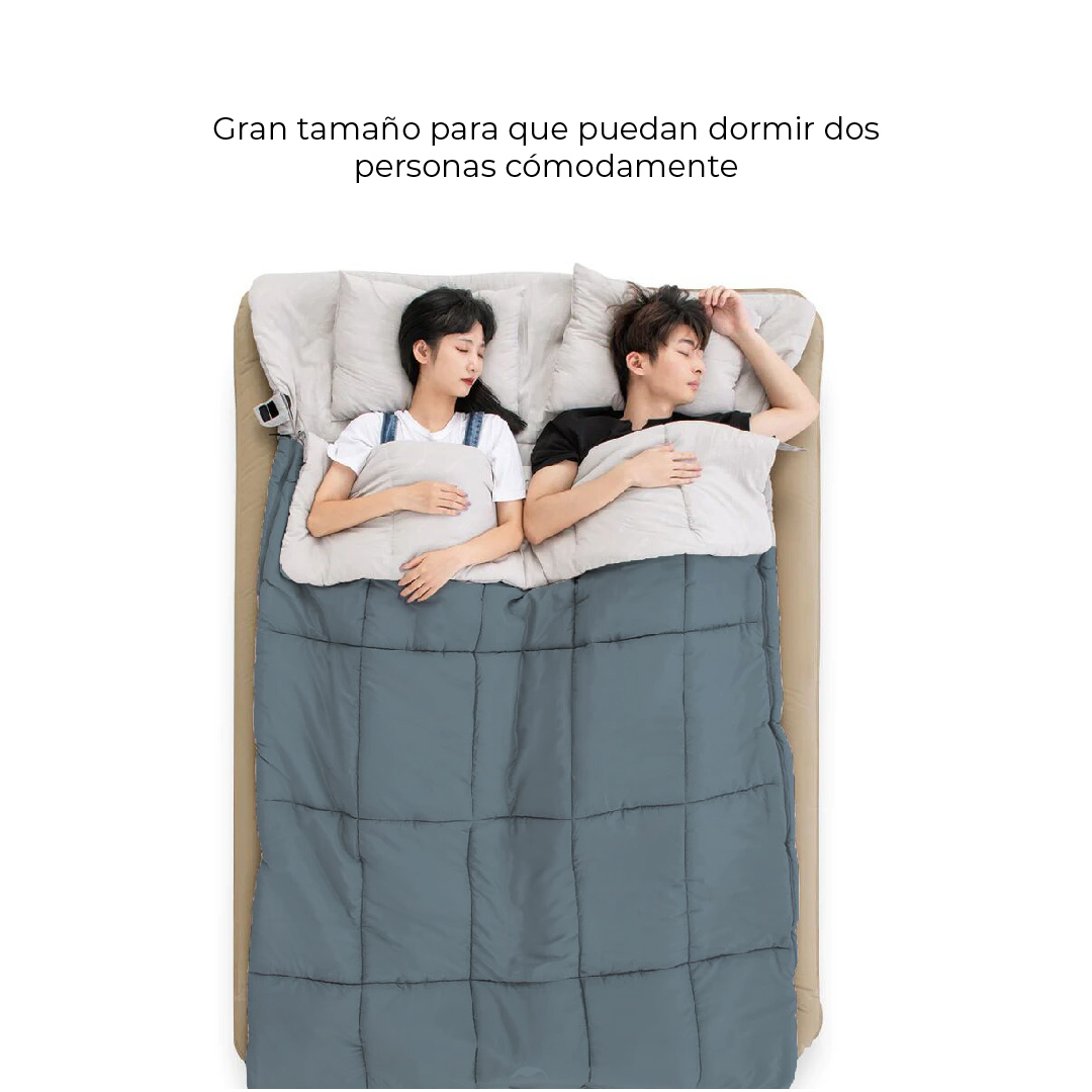 Naturehike-saco de dormir doble Separable en 2 sacos de dormir individuales  con 2 almohadas, cómodo y transpirable para acampar - AliExpress