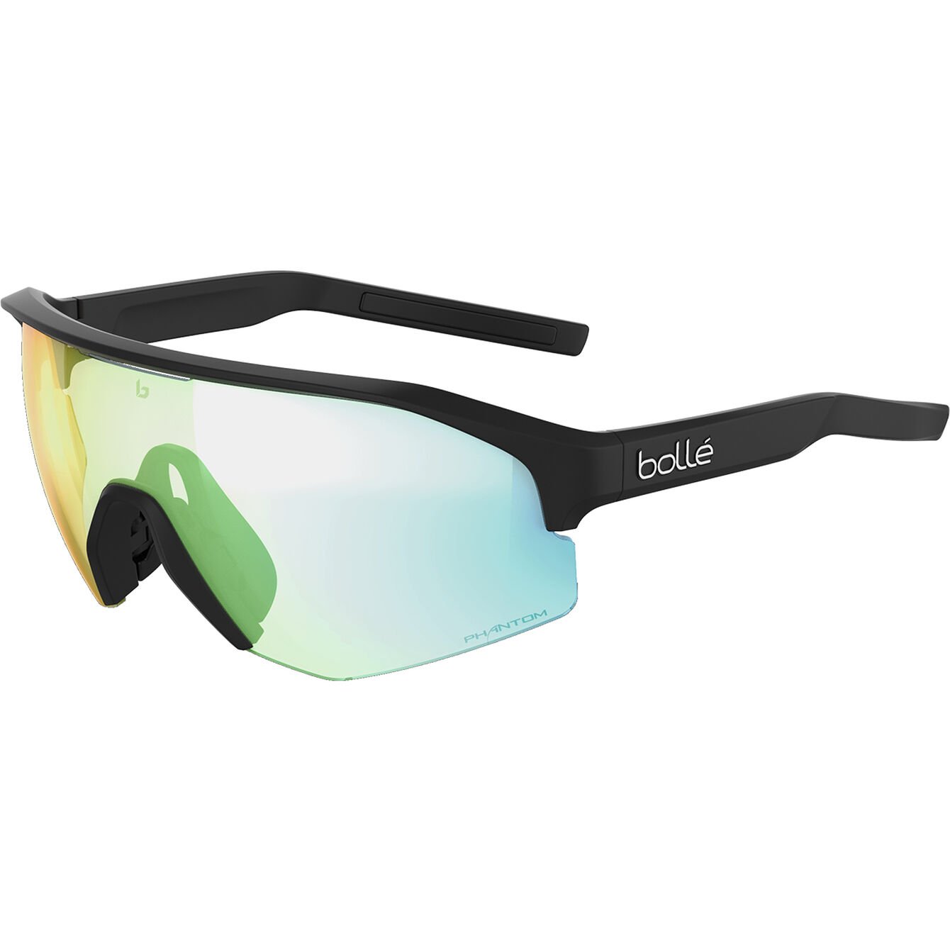 Lentes Lightshifter Black Matte | Phantom Clear Green Photochromic (Cat 1-3) - Bollé