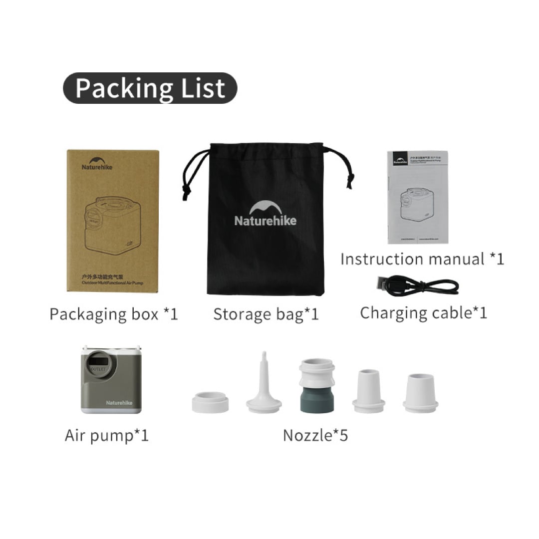 Inflador recargable ultracompacto Naturehike-15
