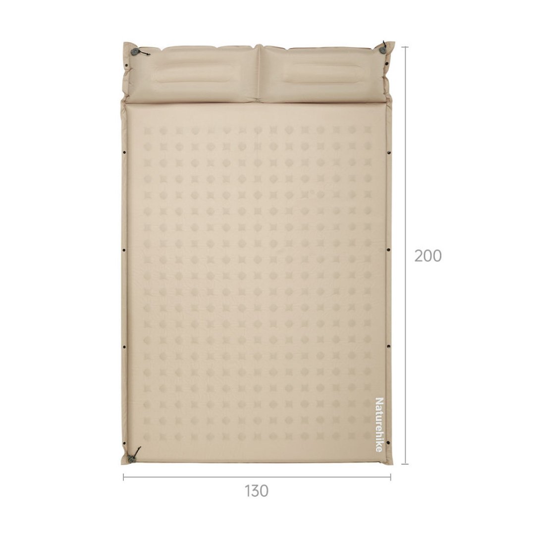 Colchoneta autoinflable doble con almohadas Naturehike-02