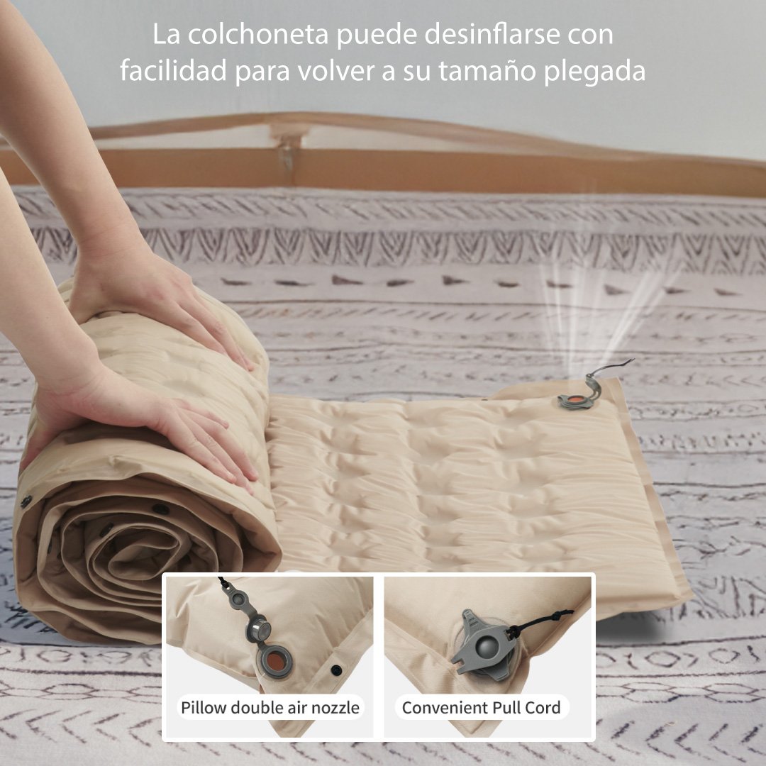 Colchoneta autoinflable doble con almohadas Naturehike-06